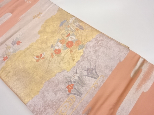 JAPANESE NAGOYA OBI / WOVEN BUTTERFLY